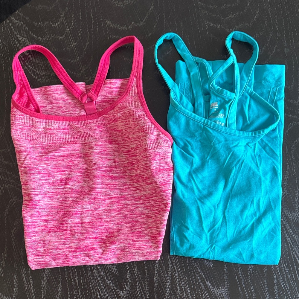 New Balance Pink and Blue Tank Tops